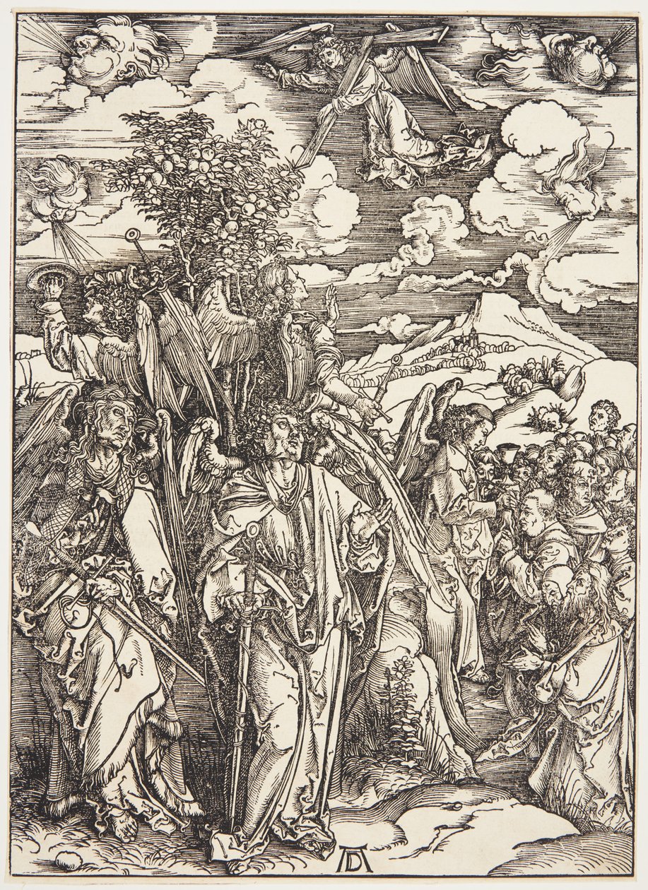 Cuatro ángeles deteniendo los vientos de Albrecht Dürer