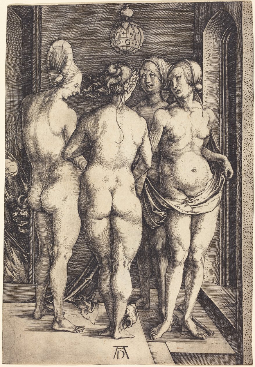 Cuatro mujeres desnudas de Albrecht Dürer