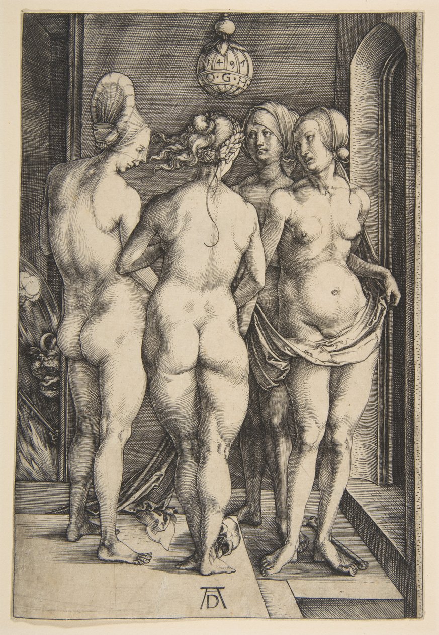 Cuatro mujeres desnudas de Albrecht Dürer