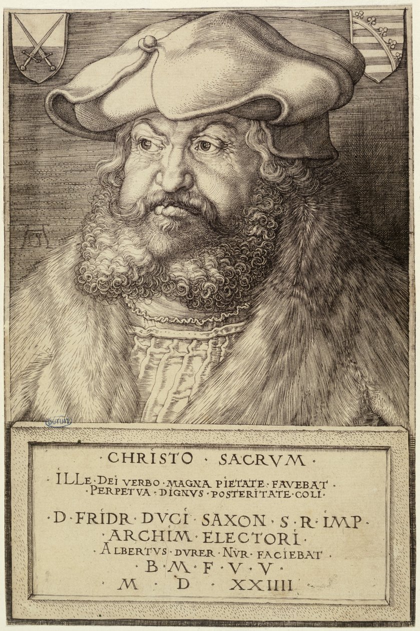 Federico el Sabio, elector de Sajonia (Bartsch 104) de Albrecht Dürer