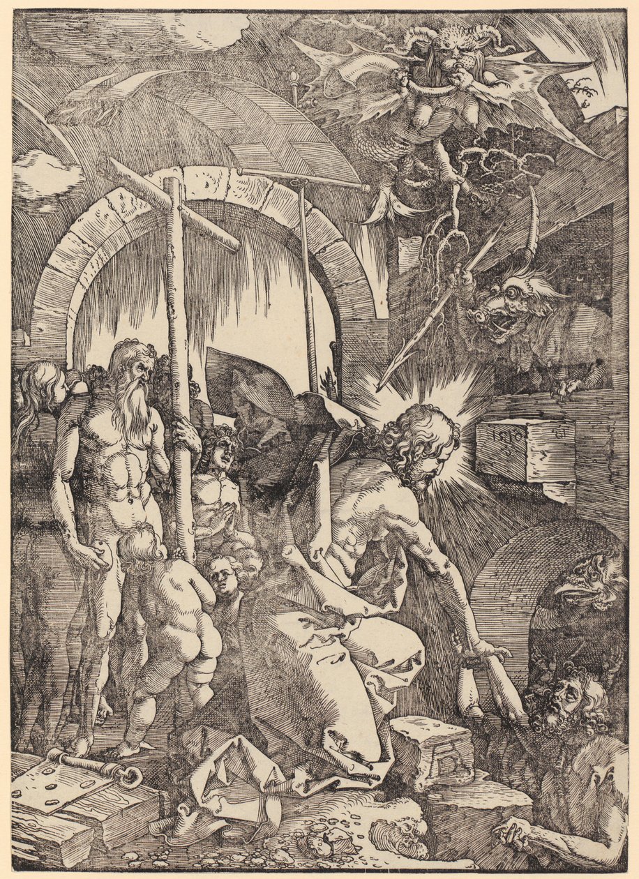 La flagelación de Cristo, lámina 5 de la serie «La Gran Pasión» de Albrecht Dürer