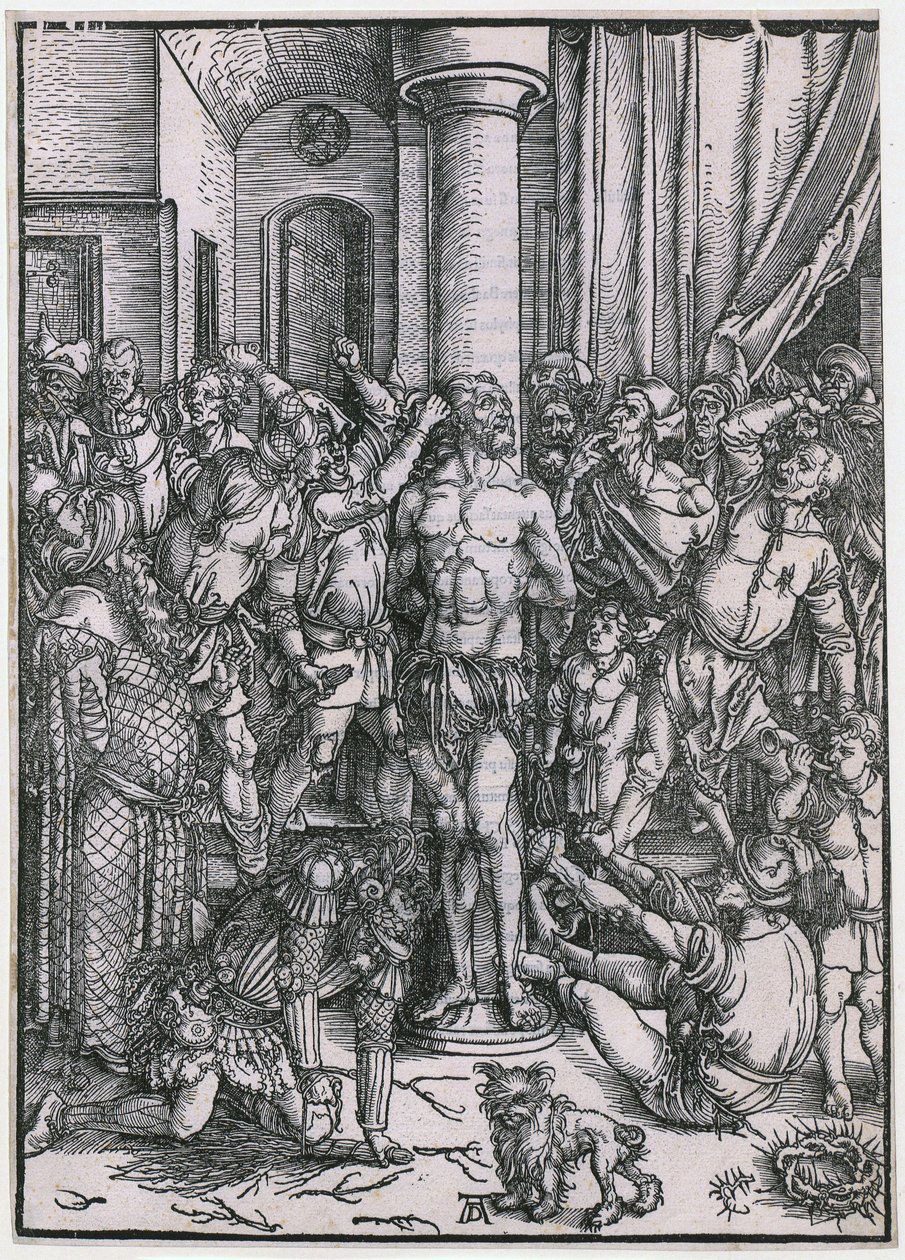 La flagelación de Cristo, lámina 5 de la serie «La gran Pasión» de Albrecht Dürer