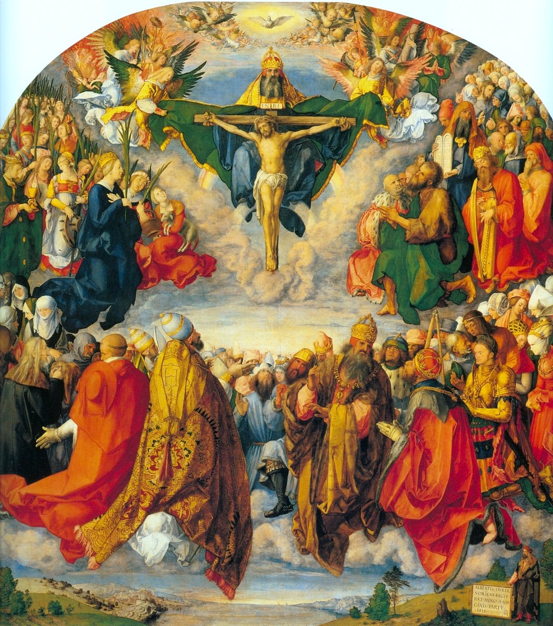 Alemán: Allerheiligenbild ("Landauer Altar") Adoración de la Trinidad de Albrecht Dürer