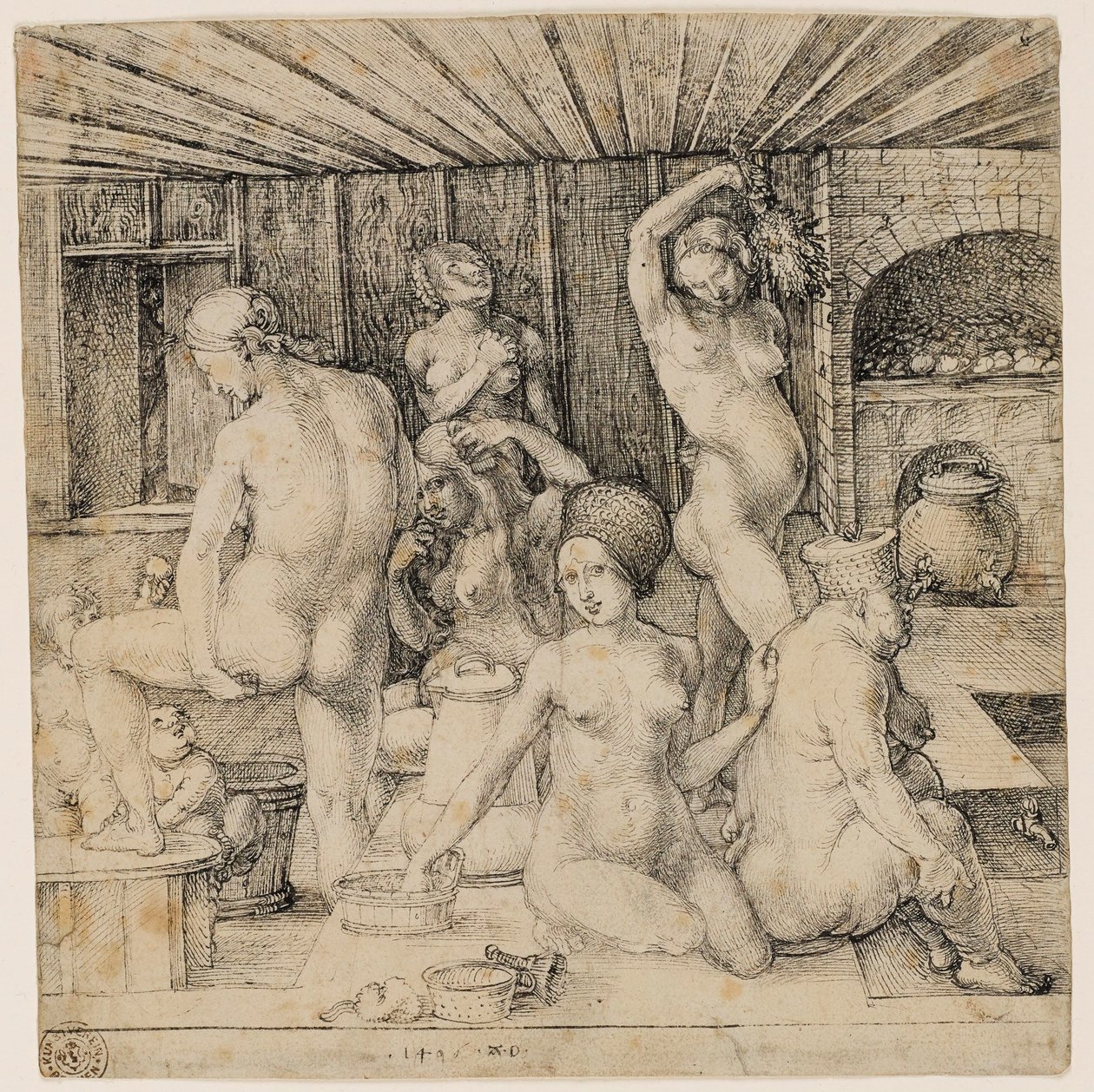 Alemán: Frauenbad Baño de mujeres de Albrecht Dürer
