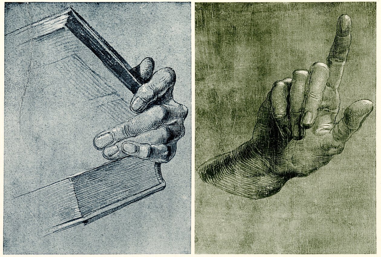 Mano con libro de Albrecht Dürer