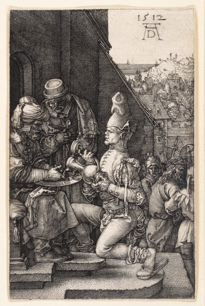 El lavado de manos de Pilato (La Pasión de Kupferstich) de Albrecht Dürer