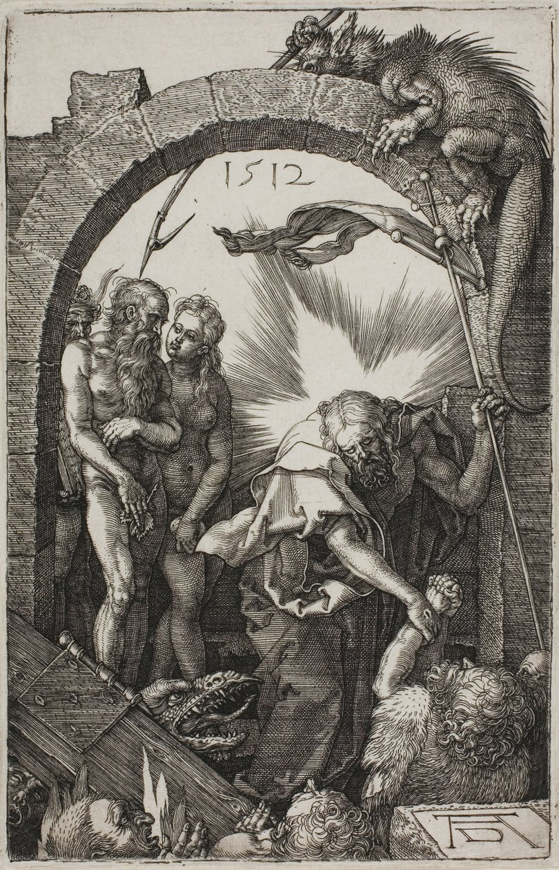 Descenso a los Infiernos; Cristo en el Limbo, de La Pasión Grabada de Albrecht Dürer
