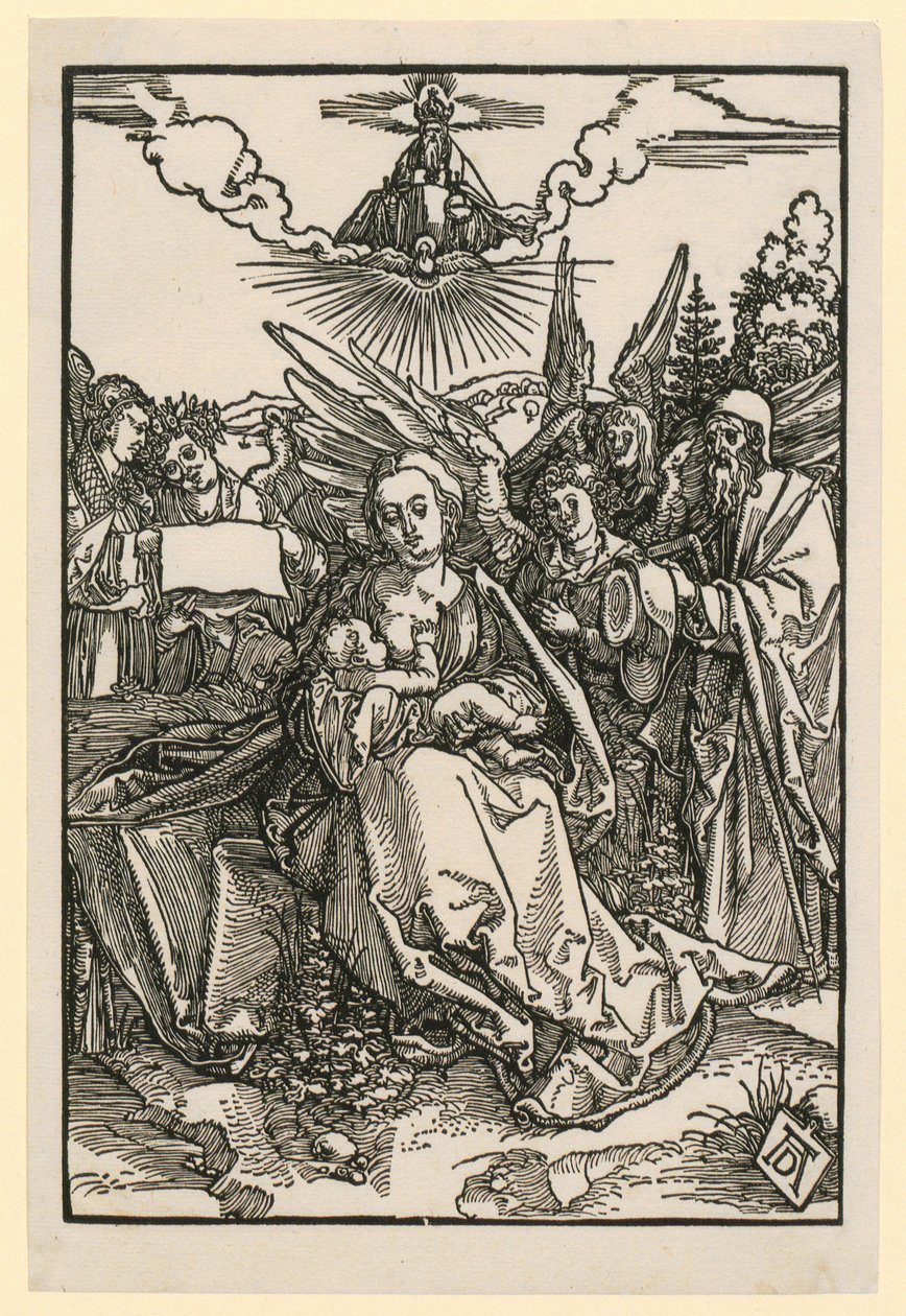 La Sagrada Familia con cinco ángeles de Albrecht Dürer