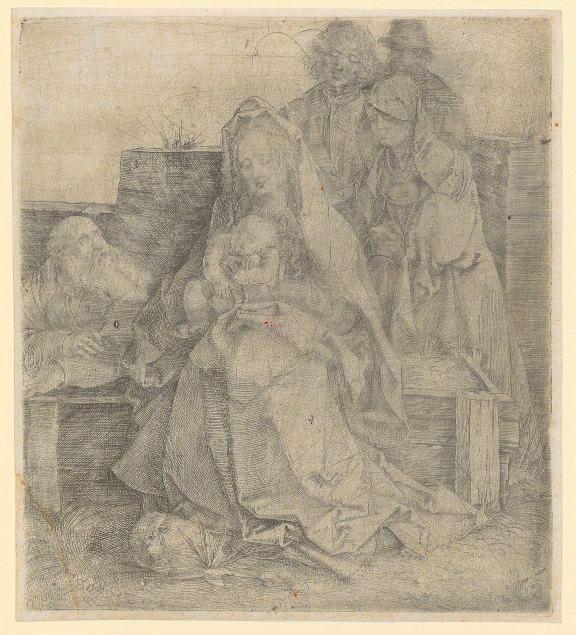 La Sagrada Familia, con seis figuras de Albrecht Dürer