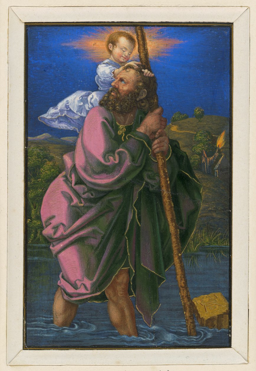 San Cristóbal vuelto hacia la izquierda de Albrecht Dürer