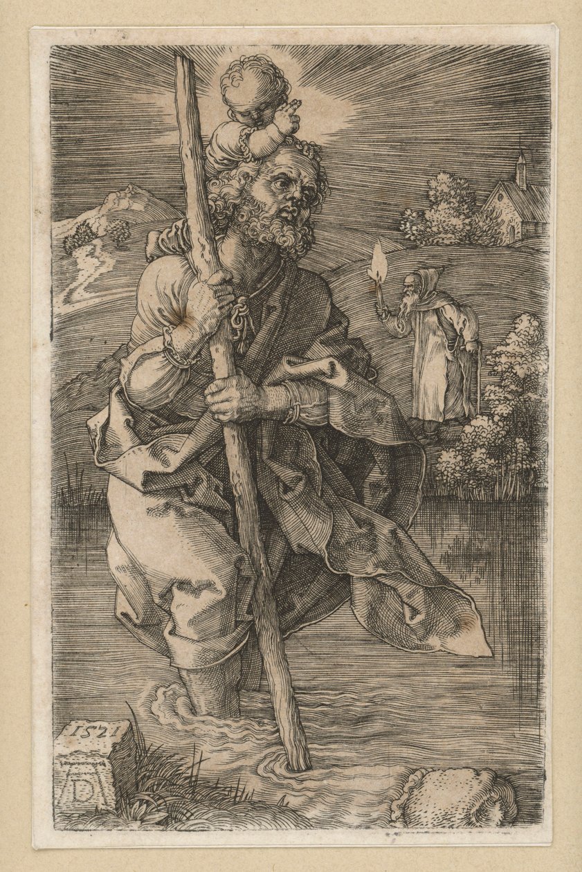 San Cristóbal orientado a la derecha de Albrecht Dürer