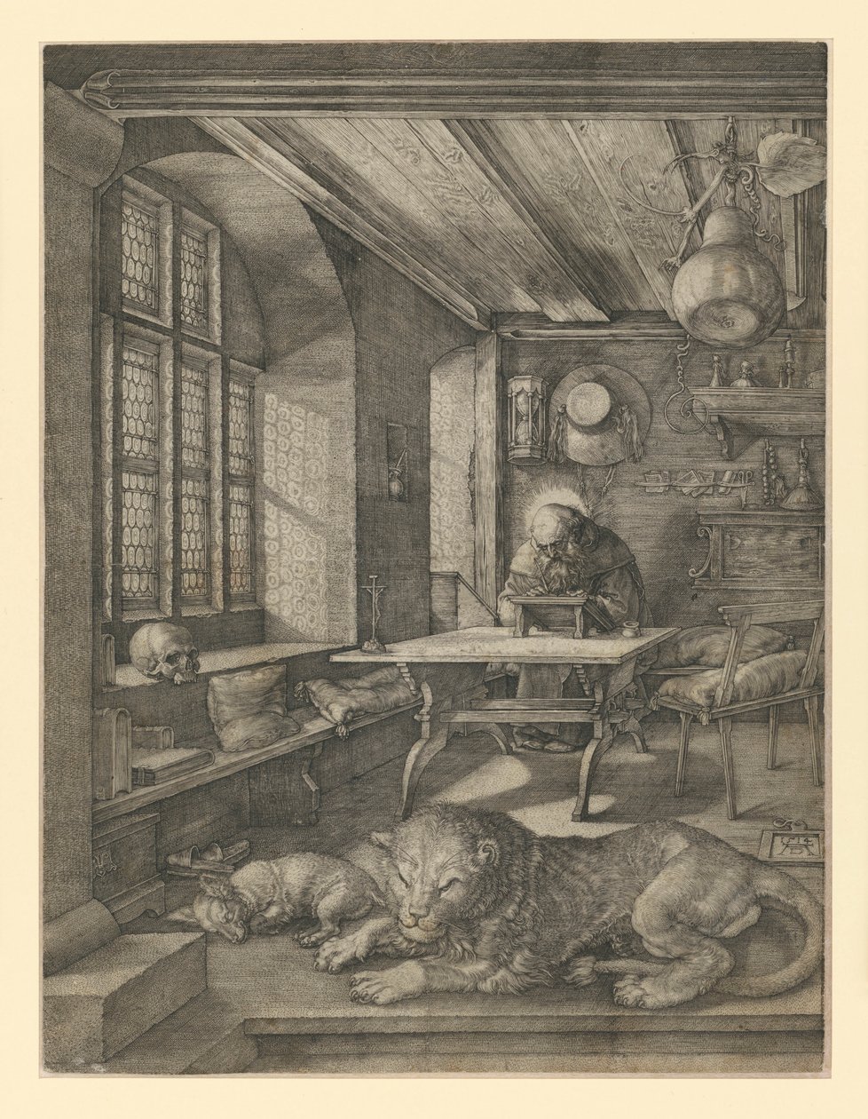 San Jerónimo en su vitrina de Albrecht Dürer