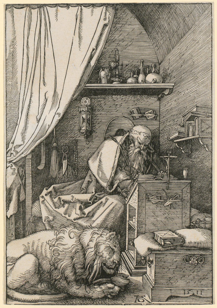 San Jerónimo en su celda de Albrecht Dürer