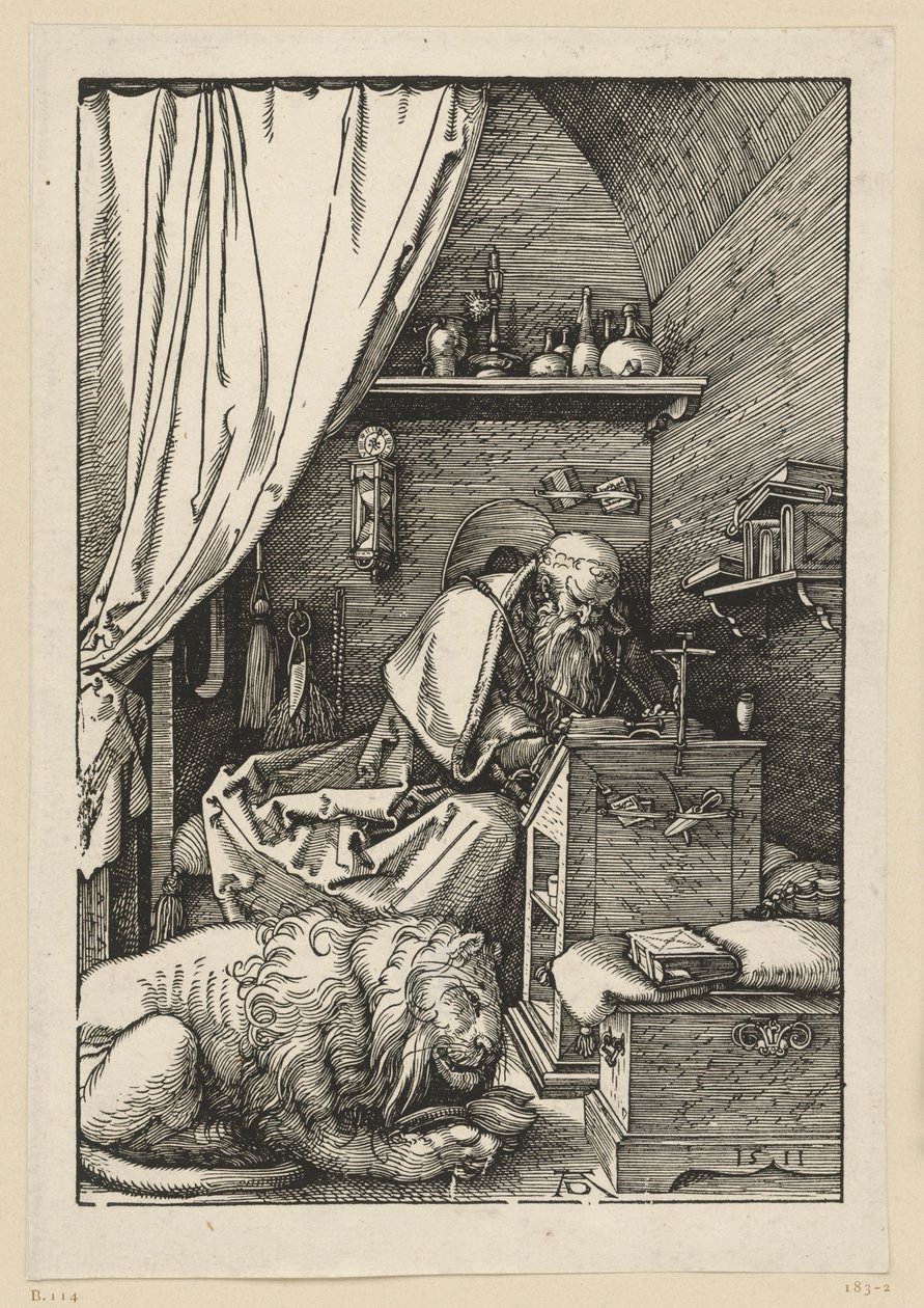 San Jerónimo en su celda de Albrecht Dürer