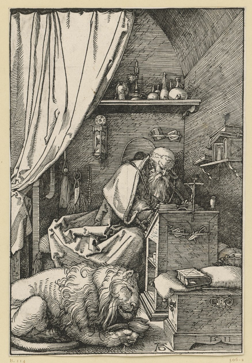 San Jerónimo en su celda de Albrecht Dürer