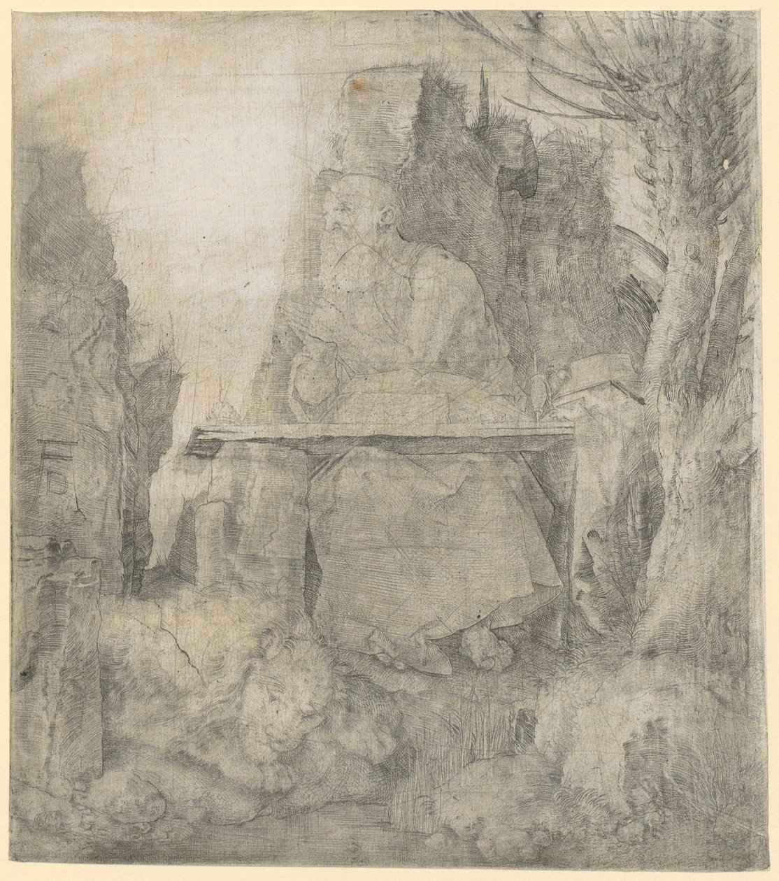 San Jerónimo junto al sauce de Albrecht Dürer