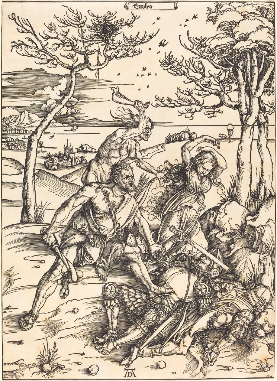 Hércules conquistando a Caco ("Ercules") de Albrecht Dürer