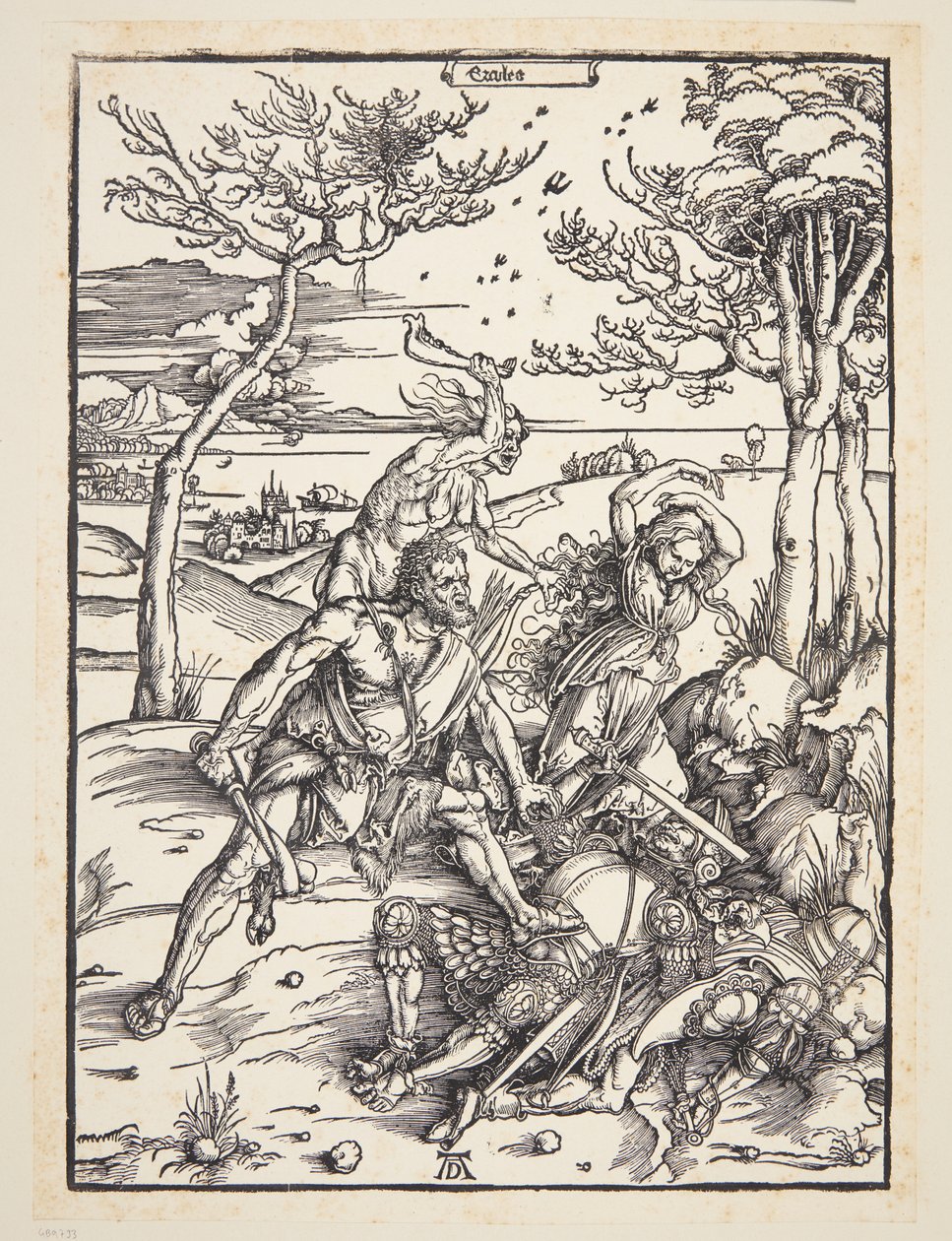 Hércules conquistando a los gemelos Molionide de Albrecht Dürer
