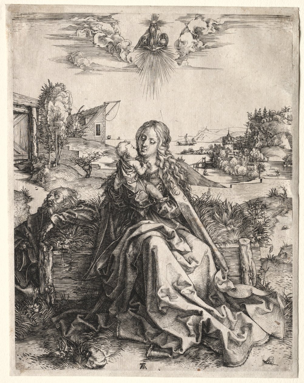 Sagrada Familia con la Mariposa, c. 1495 de Albrecht Dürer