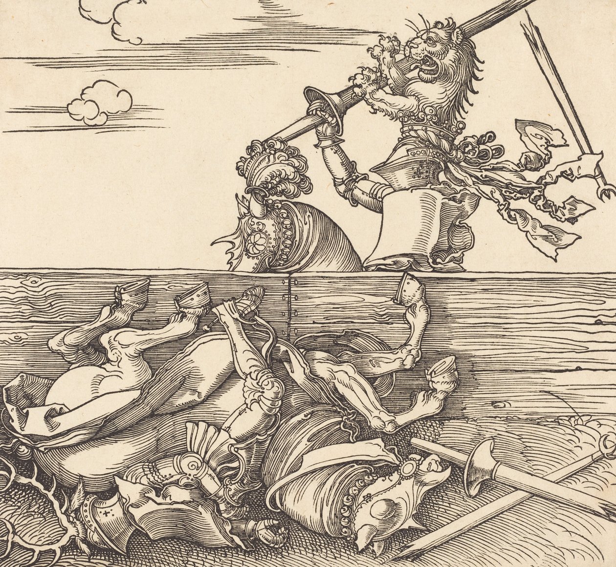 Justa italiana, c. 1516 de Albrecht Dürer