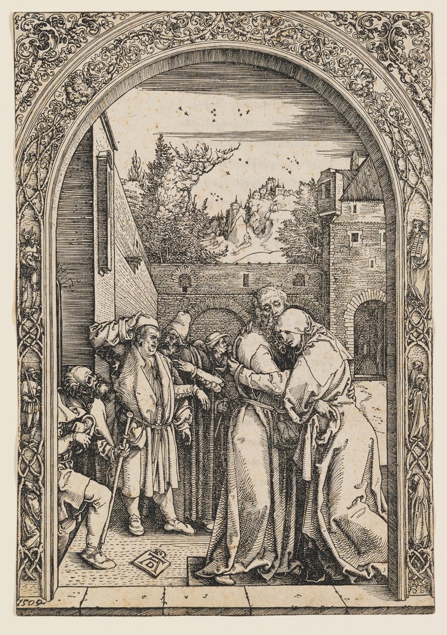 Joaquín y Ana ante la Puerta Dorada de Albrecht Dürer