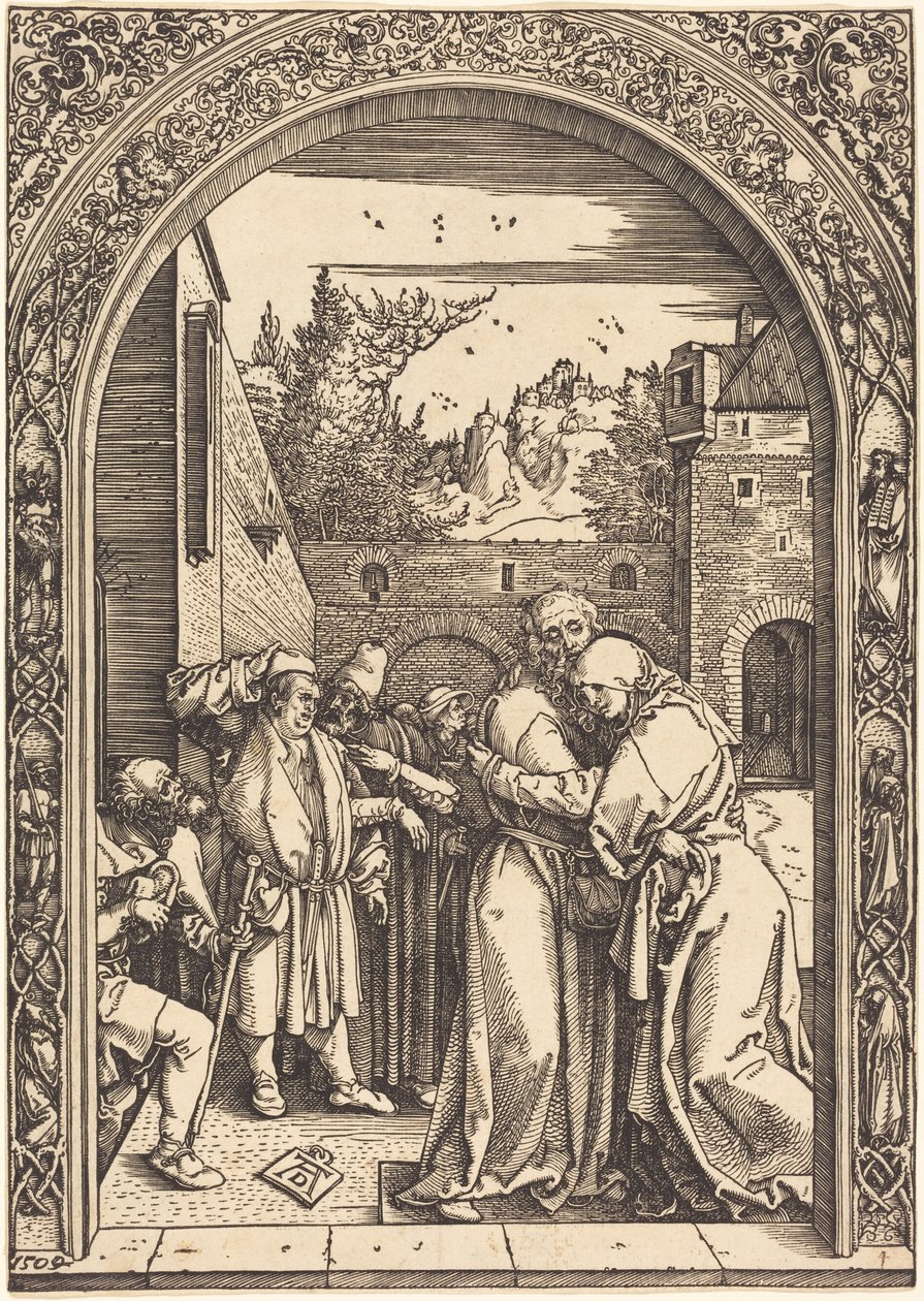 Joaquín y Ana en la Puerta Dorada de Albrecht Dürer