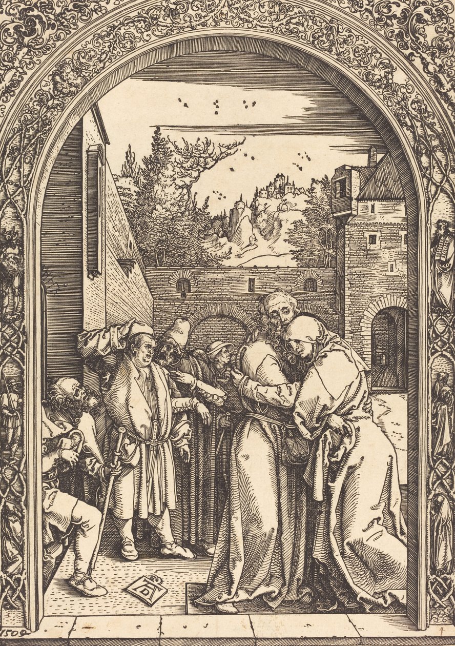 Joaquín y Ana en la Puerta Dorada, 1504 de Albrecht Dürer