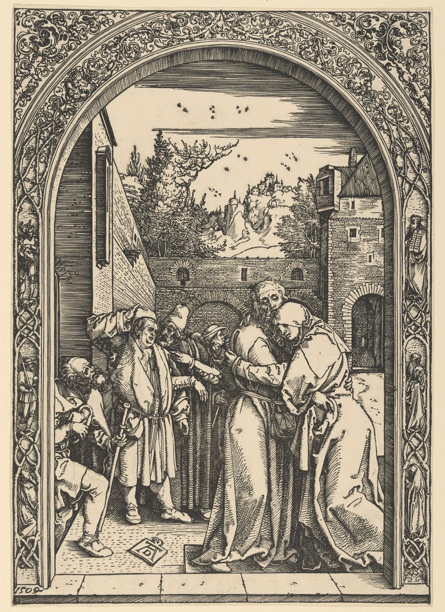 Joachim y Ana en la Puerta Dorada, de «La vida de la Virgen» de Albrecht Dürer