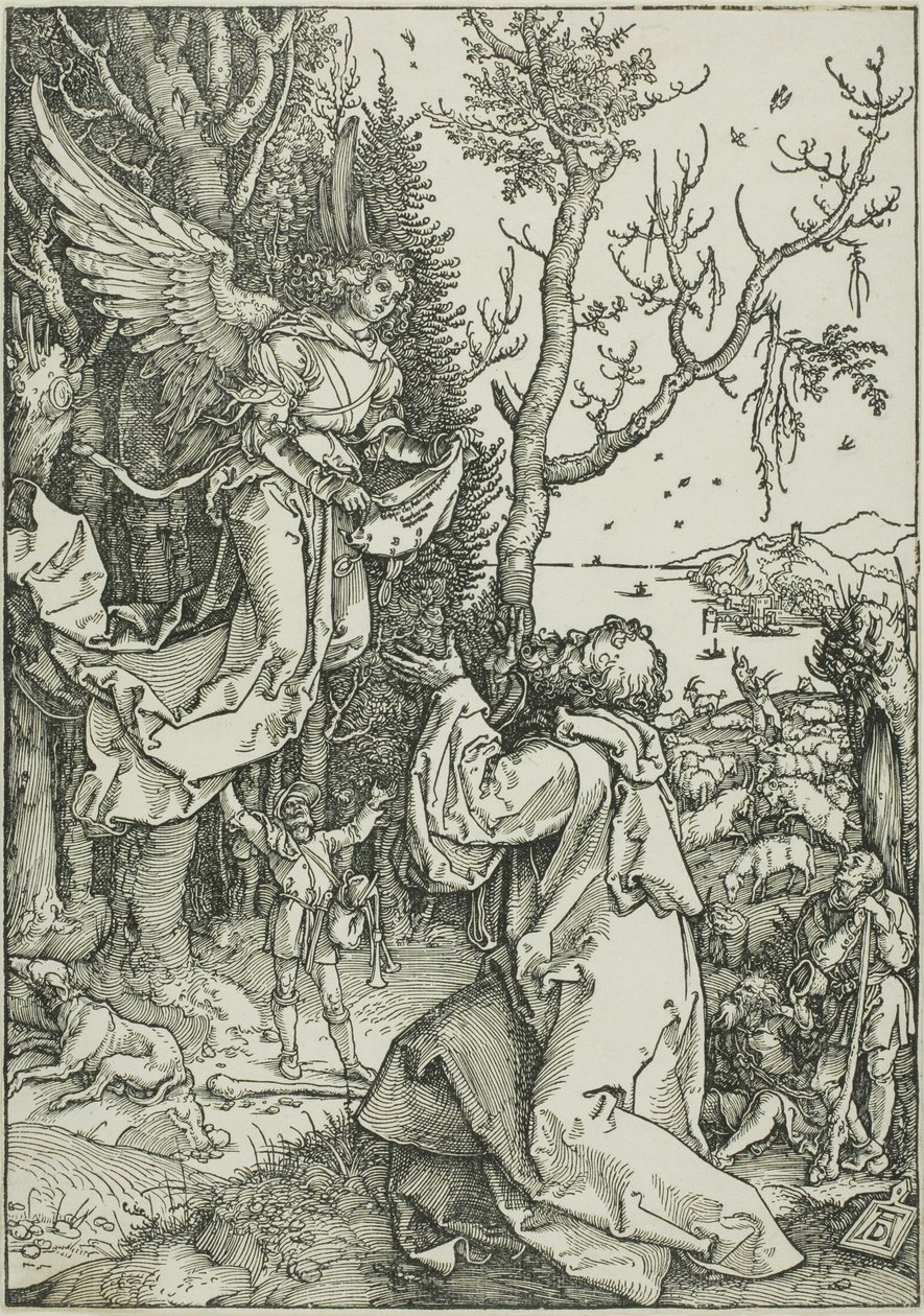 Joaquín y el ángel, de La vida de la Virgen de Albrecht Dürer