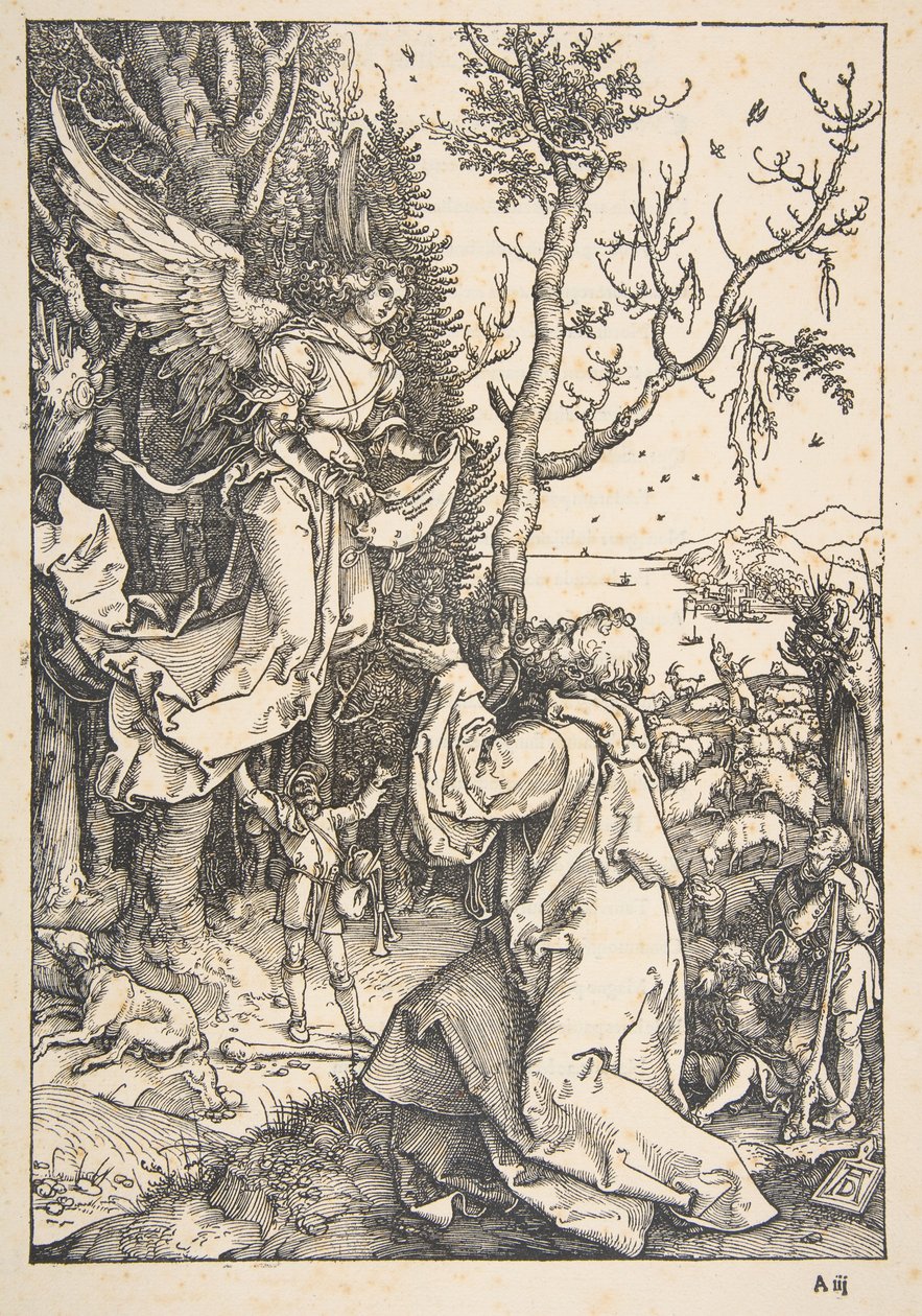 Joaquín y el ángel, de «La vida de la Virgen» de Albrecht Dürer