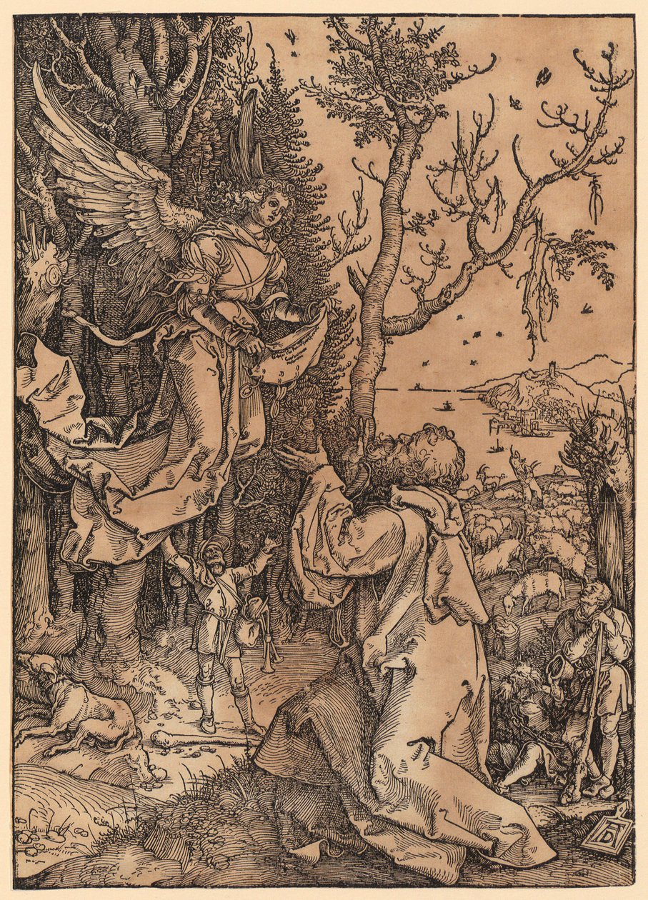 Joachim en el campo, lámina 3 de la serie «La vida de María» de Albrecht Dürer