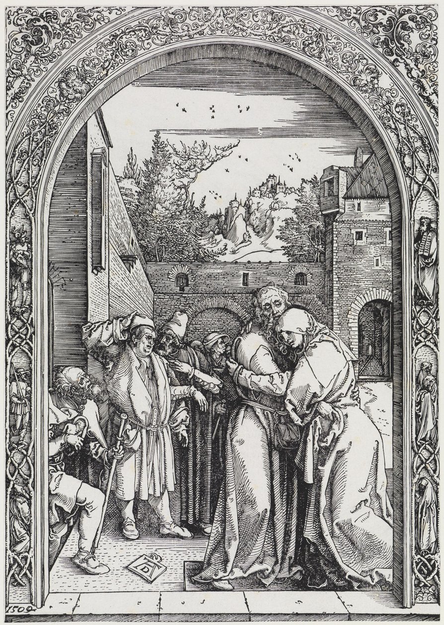 Joachim y Anna bajo la Puerta Dorada de Albrecht Dürer
