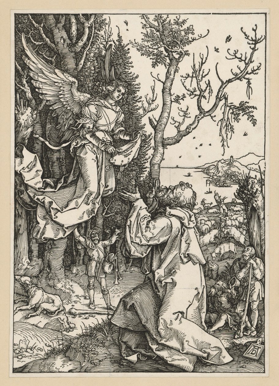 Joaquín y el ángel (Vida de la Virgen) de Albrecht Dürer