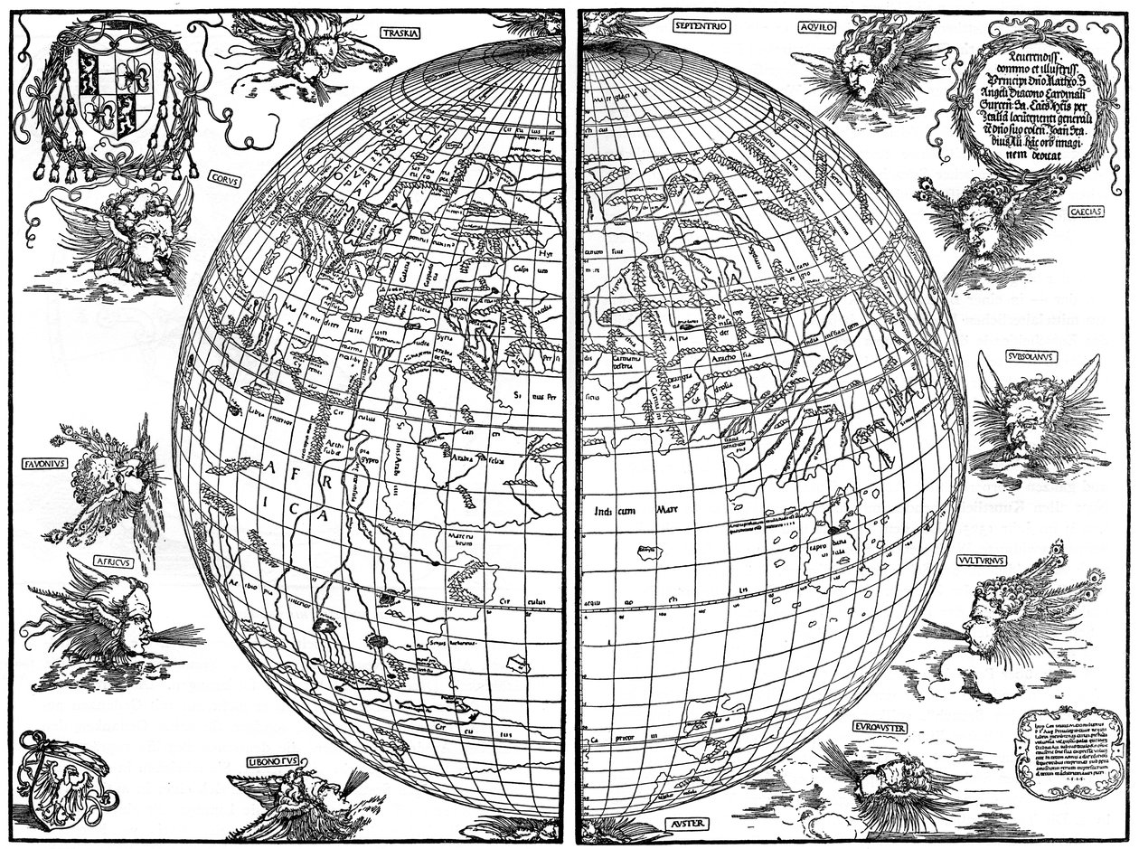 Mapa del mundo de Johannes Stabius de Albrecht Dürer