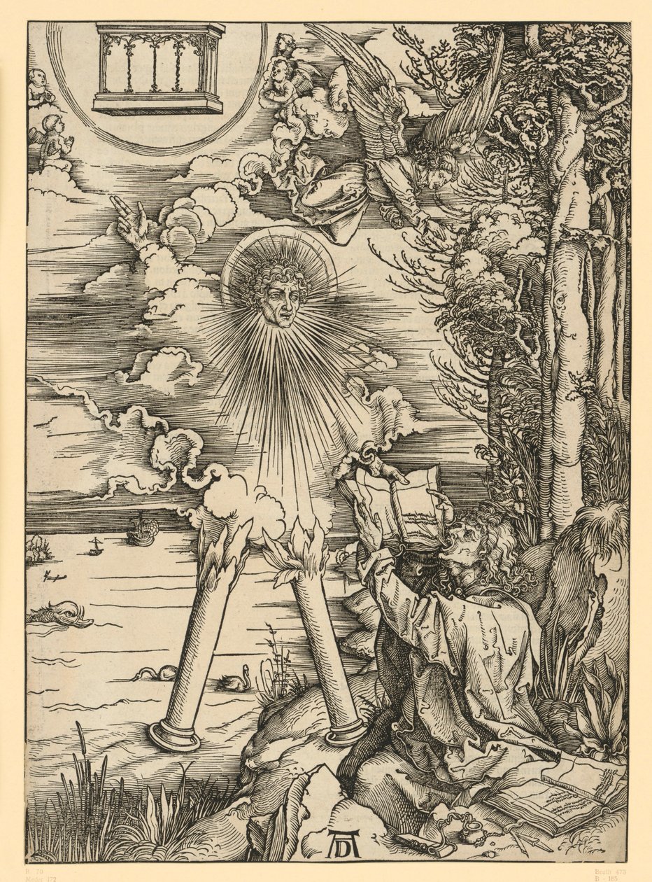 Juan devora el libro (Apocalipsis) de Albrecht Dürer