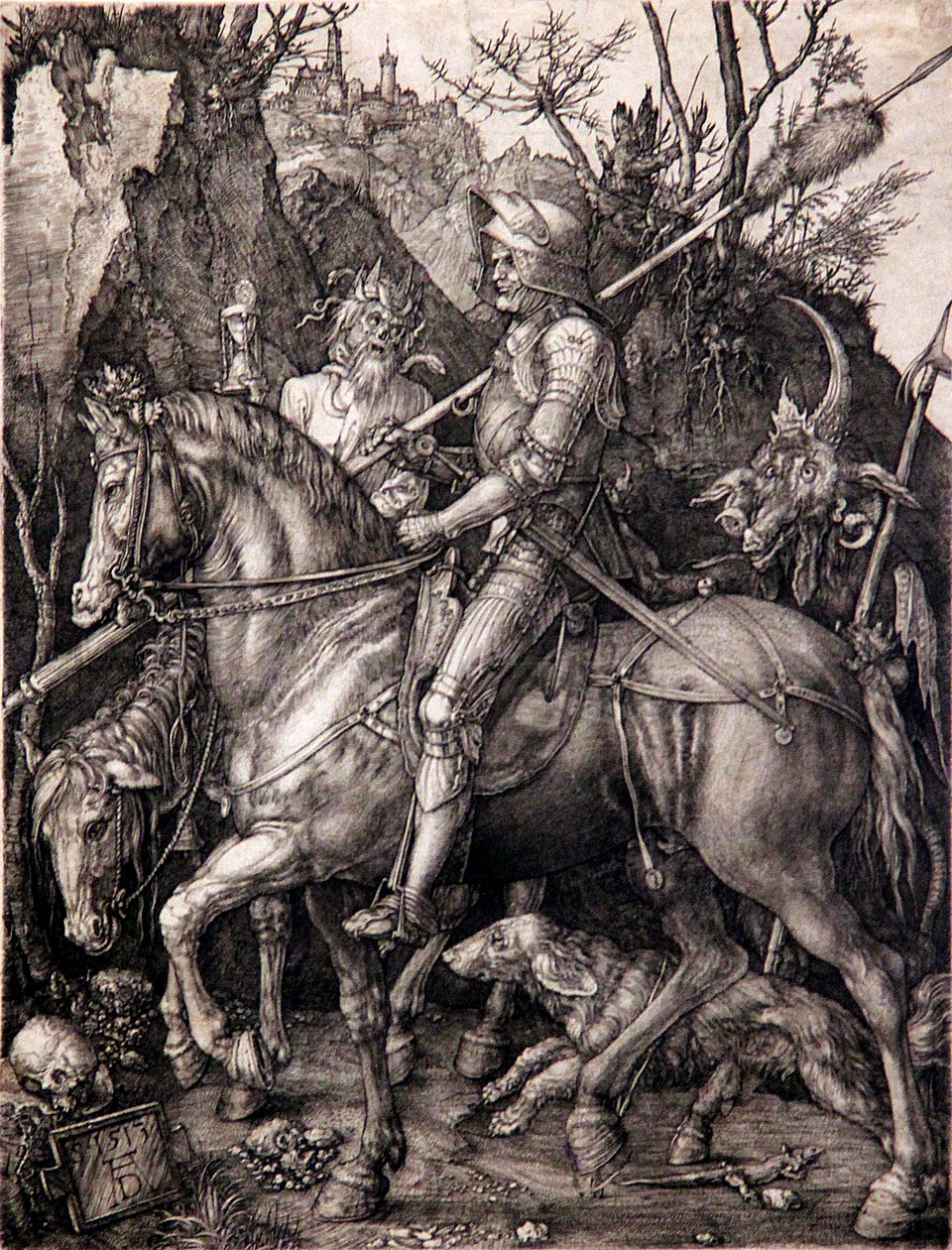 El caballero, la muerte y el diablo de Albrecht Dürer
