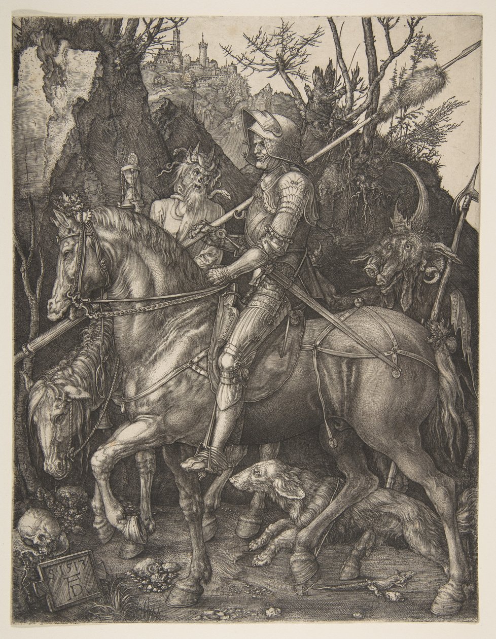 El caballero, la muerte y el diablo de Albrecht Dürer