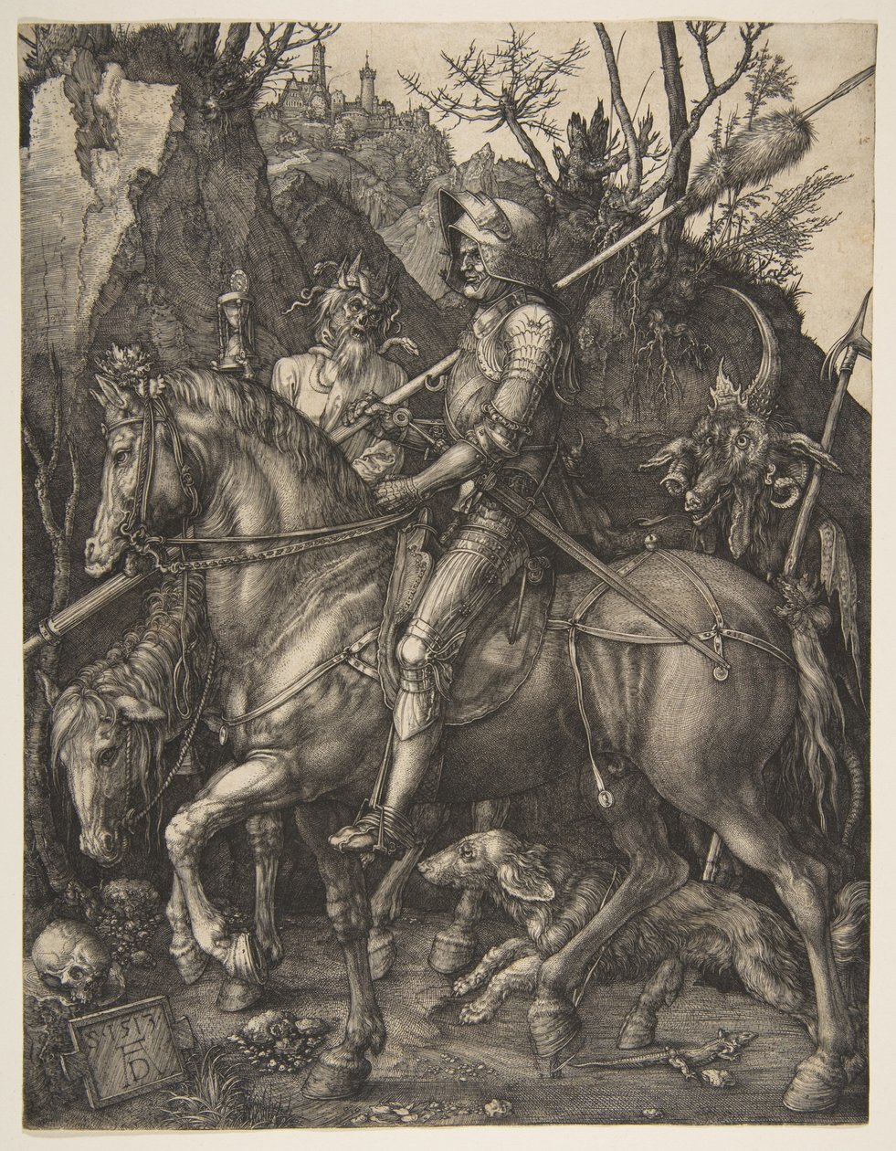 El caballero, la muerte y el diablo de Albrecht Dürer