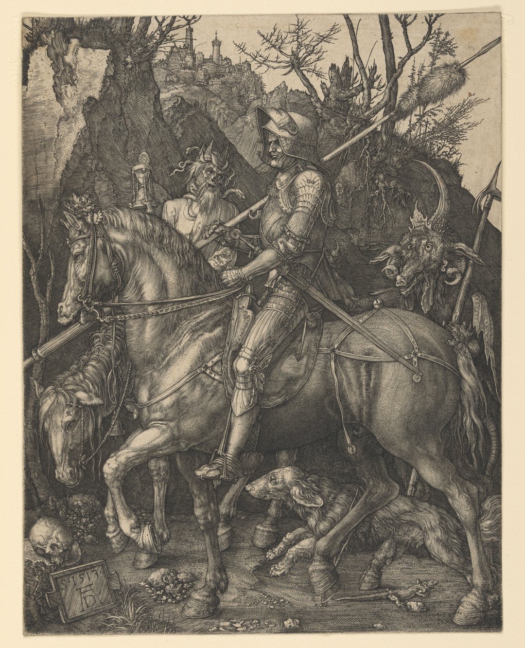 El caballero, la muerte y el diablo de Albrecht Dürer