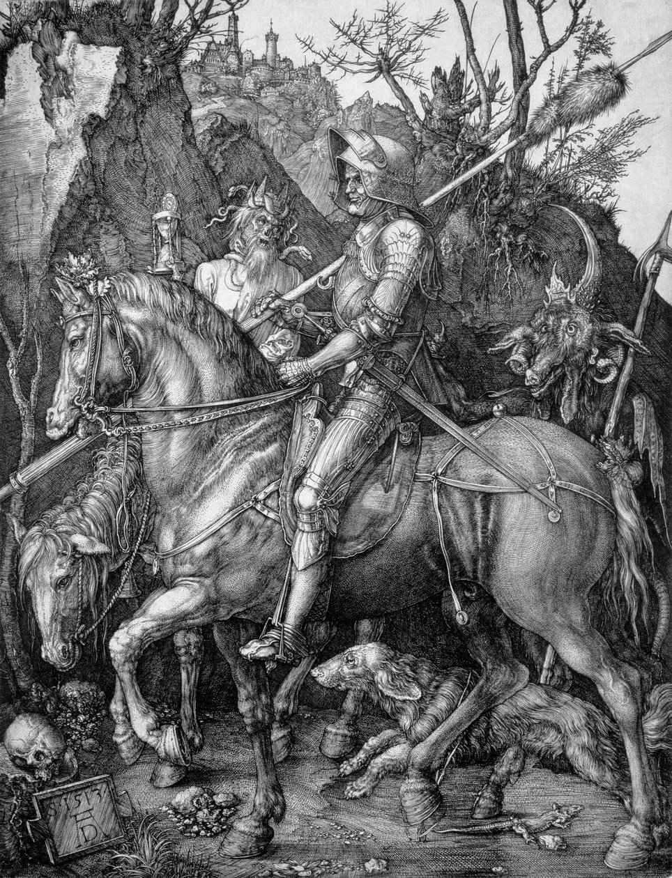 Caballero, Muerte y el Diablo, 1513 de Albrecht Dürer