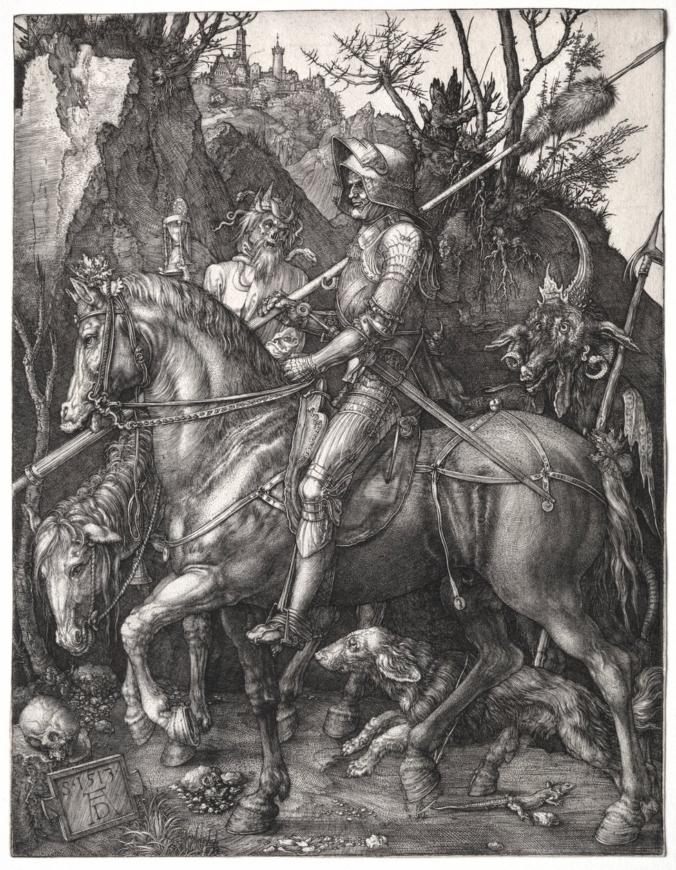 Caballero, Muerte y el Diablo, 1513 de Albrecht Dürer