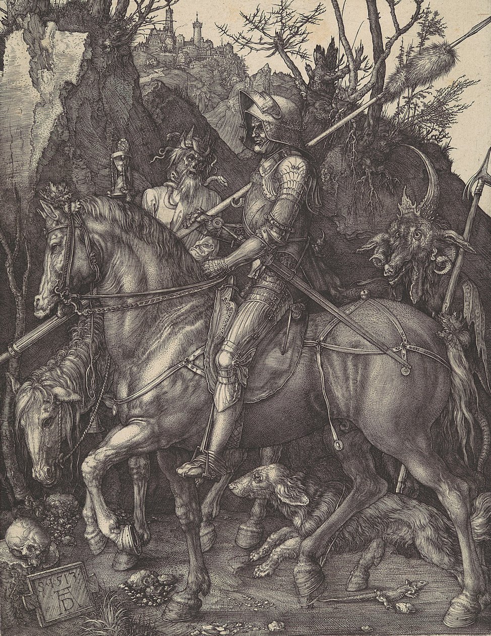 Caballero, Muerte y el Diablo, 1513 de Albrecht Dürer