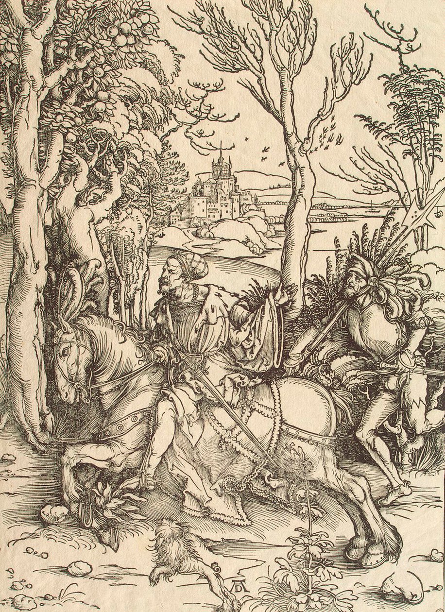 Caballero y Lansquenete, c. 1497 de Albrecht Dürer