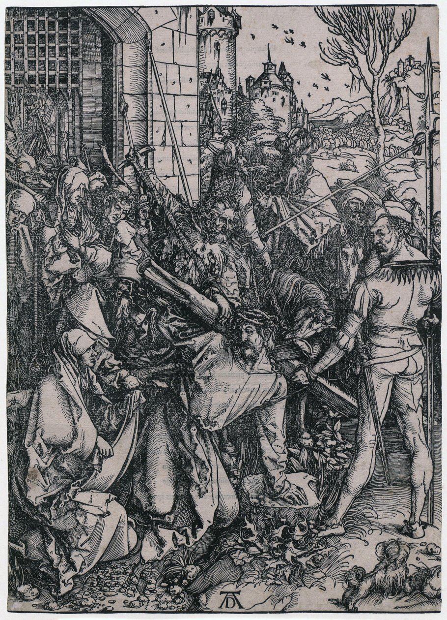 El camino de la cruz de Cristo, lámina 7 de la serie «La Gran Pasión» de Albrecht Dürer