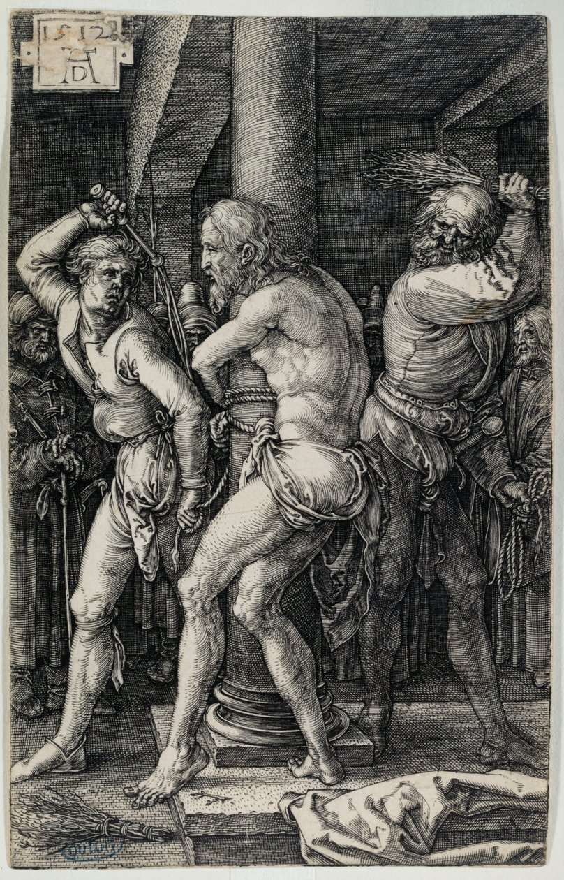 La Pasión sobre cobre: La flagelación (Bartsch 8) de Albrecht Dürer