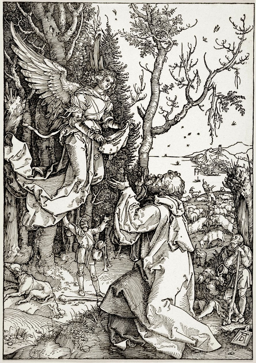 La vida de la Virgen: Joaquín y el ángel (Bartsch 78) de Albrecht Dürer