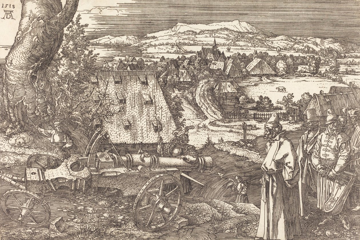 Paisaje con el cañón, 1518 de Albrecht Dürer