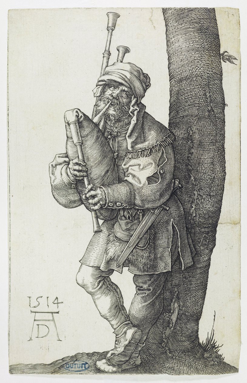 El gaitero (Bartsch 91) de Albrecht Dürer