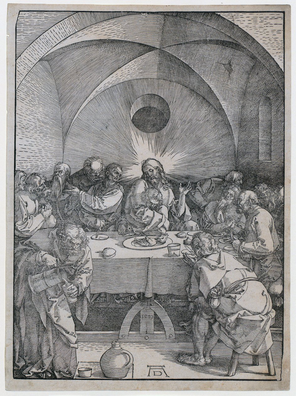 La Última Cena, lámina 2 de la serie «La Gran Pasión» de Albrecht Dürer