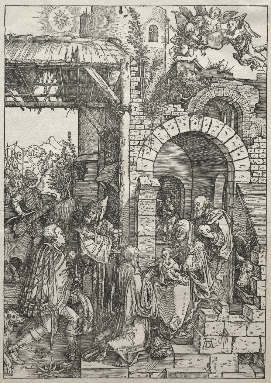 Vida de la Virgen: Adoración de los Magos de Albrecht Dürer